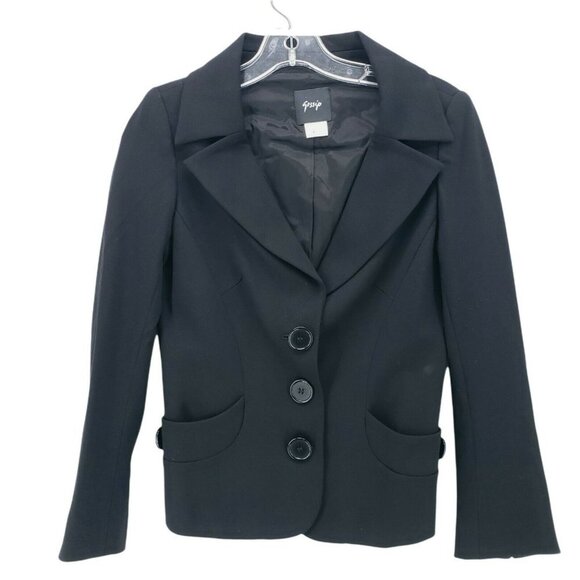 GOSSIP Black Blazer Stretch MADE IN ITALY Size IT 40 - Picture 1 of 7
